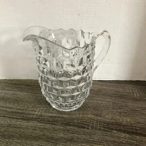 Vtg  Fostoria Cubist Pitcher